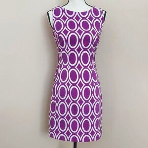 Alyx Women's Sleeveless Sheath Dress Purple and White Size 2